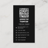 Modernes Personal Trainer Fitness Foto gestört Visitenkarte (Rückseite)