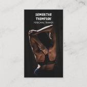 Modernes Personal Trainer Fitness Foto gestört Visitenkarte (Vorderseite)