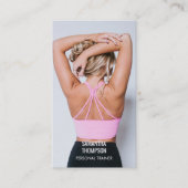 Modernes Personal Trainer Fitness Foto QR Code Visitenkarte (Vorderseite)