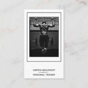 Modernes Personal Trainer Foto Visitenkarte