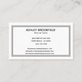 Modernes Personal Trainer Foto Visitenkarte (Rückseite)