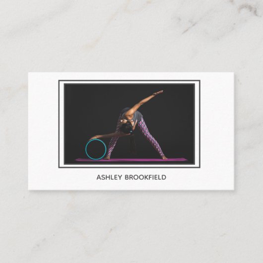 Modernes Personal Trainer Foto Visitenkarte (Vorderseite)