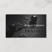 Modernes Personal Trainer Training für die schwarz Visitenkarte (Vorderseite)