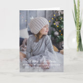 Modernes personalisierbares fröhliches Weihnachtsf Feiertagskarte (Vorderseite)