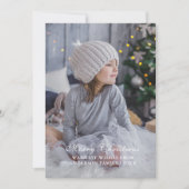 Modernes personalisierbares fröhliches Weihnachtsf Feiertagskarte (Vorderseite)