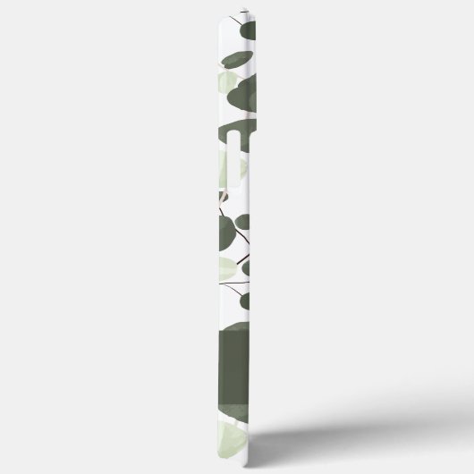 Modernes Personalisiert Chic-grünes Eukalyptus-Mus Case-Mate iPhone Hülle (Rückseite / Rechts)
