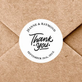 Modernes Personalisiert Dankeschön Gastgeschenk Ho Runder Aufkleber