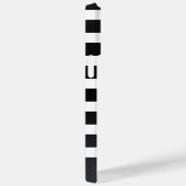 Modernes Personalisiert gestreiftes Schwarz/Weiß Case-Mate iPhone Hülle (Rückseite / Rechts)