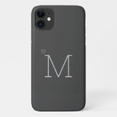 Modernes Personalisiert Grau Case-Mate iPhone Hülle (Rückseite)