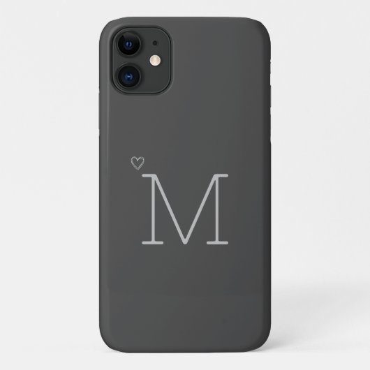 Modernes Personalisiert Grau Case-Mate iPhone Hülle (Rückseite)