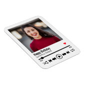 Modernes Personalisiert Happy Birthday Foto Magnet (Rechte Seite)