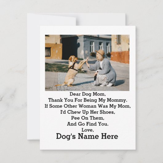 Modernes Personalisiert Hunde Mama Mothers Day Fot (Vorderseite)