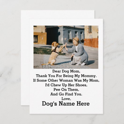 Modernes Personalisiert Hunde Mama Mothers Day Fot (Vorne/Hinten)