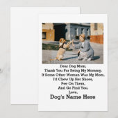 Modernes Personalisiert Hunde Mama Mothers Day Fot Feiertagskarte (Vorne/Hinten)