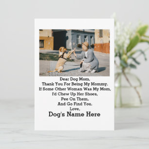 Modernes Personalisiert Hunde Mama Mothers Day Fot Feiertagskarte