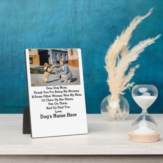 Modernes Personalisiert Hunde Mama Mothers Day Fot Fotoplatte (Seite)