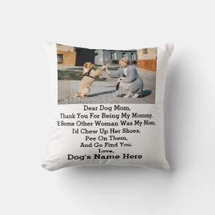 Modernes Personalisiert Hunde Mama Mothers Day Fot Kissen