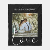 Modernes Personalisiert | LIEBE | Foto Fleece Blan (Vorderseite)