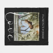 Modernes Personalisiert | LIEBE | Foto Fleece Blan (Vorderseite (Horizontal))