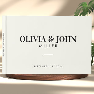 Modernes Personalisiert mit Name Hochzeitsempfang Gästebuch