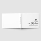 Modernes Personalisiert mit Name Kalligrafie Hochz Gästebuch (Voll)