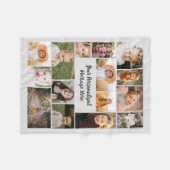 Modernes Personalisiertes 16-Foto Collage Gray Fleecedecke (Vorderseite (Horizontal))