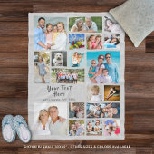 Modernes Personalisiertes 19-Foto Collage Gray Fleecedecke