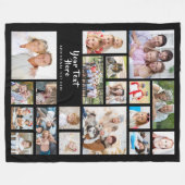 Modernes Personalisiertes 19-Foto Collage Your Col Fleecedecke (Vorderseite (Horizontal))