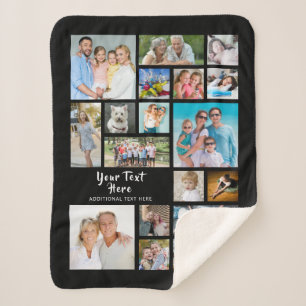 Modernes Personalisiertes 19-Foto Collage your Col Sherpadecke