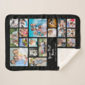 Modernes Personalisiertes 19-Foto Collage your Col Sherpadecke (Vorderseite (Horizontal))
