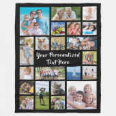 Modernes Personalisiertes 21-Foto Collage Your Col Fleecedecke (Vorderseite)