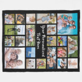 Modernes Personalisiertes 21-Foto Collage Your Col Fleecedecke (Vorderseite (Horizontal))