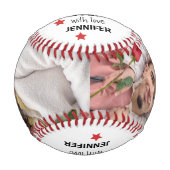 Modernes Personalisiertes 2 Foto Bester Freund je Baseball (Vorderseite)