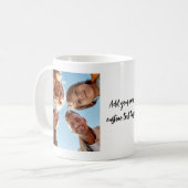 Modernes Personalisiertes 2 Foto Kaffeetasse (Vorderseite Links)
