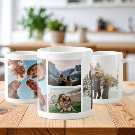 Modernes Personalisiertes 4-Fotomaterial Kaffeetasse