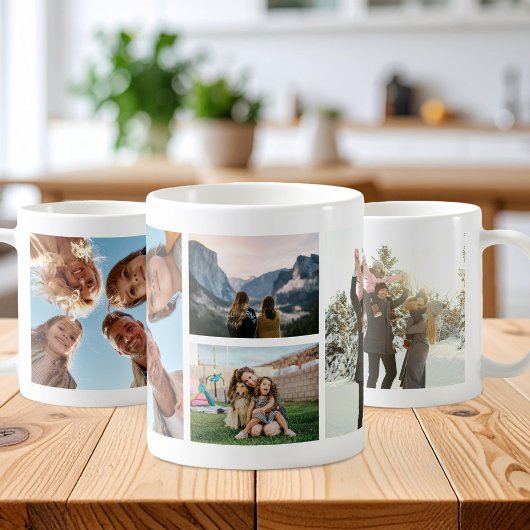 Modernes Personalisiertes 4-Fotomaterial Kaffeetasse