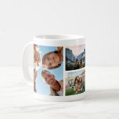 Modernes Personalisiertes 4-Fotomaterial Kaffeetasse (Vorderseite Links)