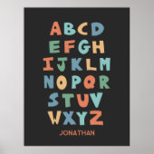 Modernes Personalisiertes ABC Alphabet-Klassenzimm Poster (Vorne)