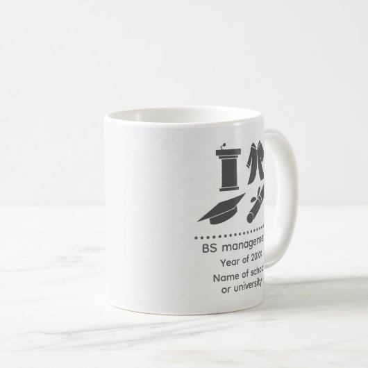 Modernes Personalisiertes Abschluss-Geschenk für T Kaffeetasse (VorderseiteRechts)