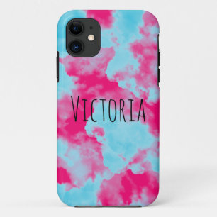 Modernes Personalisiertes Abstraktes Sky Pink und  Case-Mate iPhone Hülle