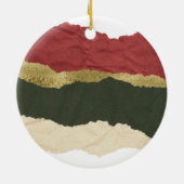 Modernes Personalisiertes Baby's First Christmas F Keramik Ornament (Hinten)