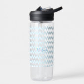 Modernes, Personalisiertes blaues Muster - elegant Trinkflasche (Links)