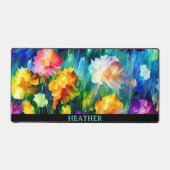 Modernes Personalisiertes Blumenmuster Schreibtischunterlage (Vorderseite)