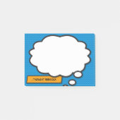 Modernes Personalisiertes Comic Buch Think Bubble Post-it Klebezettel (Vorderseite)