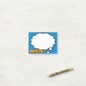 Modernes Personalisiertes Comic Buch Think Bubble Post-it Klebezettel (Auf Schreibtisch)