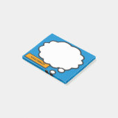 Modernes Personalisiertes Comic Buch Think Bubble Post-it Klebezettel (angewinkelt)