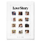 Modernes Personalisiertes Couple Liebe Story Foto (Vorne)