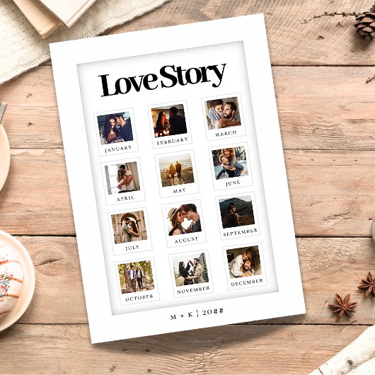 Modernes Personalisiertes Couple Liebe Story Foto