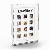 Modernes Personalisiertes Couple Liebe Story Foto (Links)
