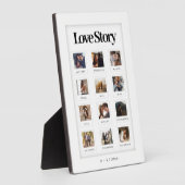 Modernes Personalisiertes Couple Liebe Story Foto Fotoplatte (Seite)